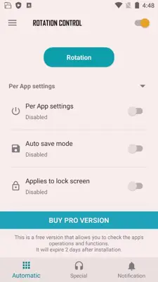 Rotation Control android App screenshot 0